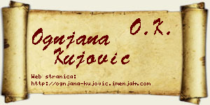 Ognjana Kujović vizit kartica